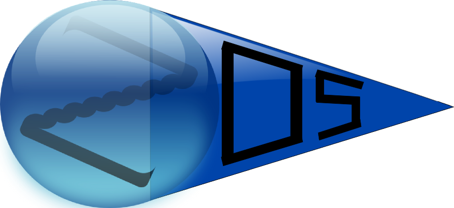 The Zorin OS logo. It is a blue cone with the pointed edge facing to the right. It's stylized to look like thick, dark blue glass, similar to a singular binocular. On the rounded end, there is a tilted 'Z' and on the pointed end, there is 'OS.'