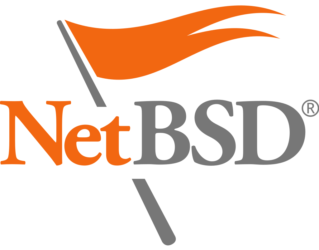 The Net BSD logo, a simple vector of a flag with a gray pole and yellow cloth waving in the air. Text reads 'Net BSD'.